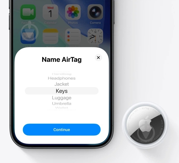 Трекер Apple AirTag (1 Pack) білий (MFE94ZE/A ) - фото 5 Трекер Apple AirTag (1 Pack) білий (MFE94ZE/A ) - фото 5