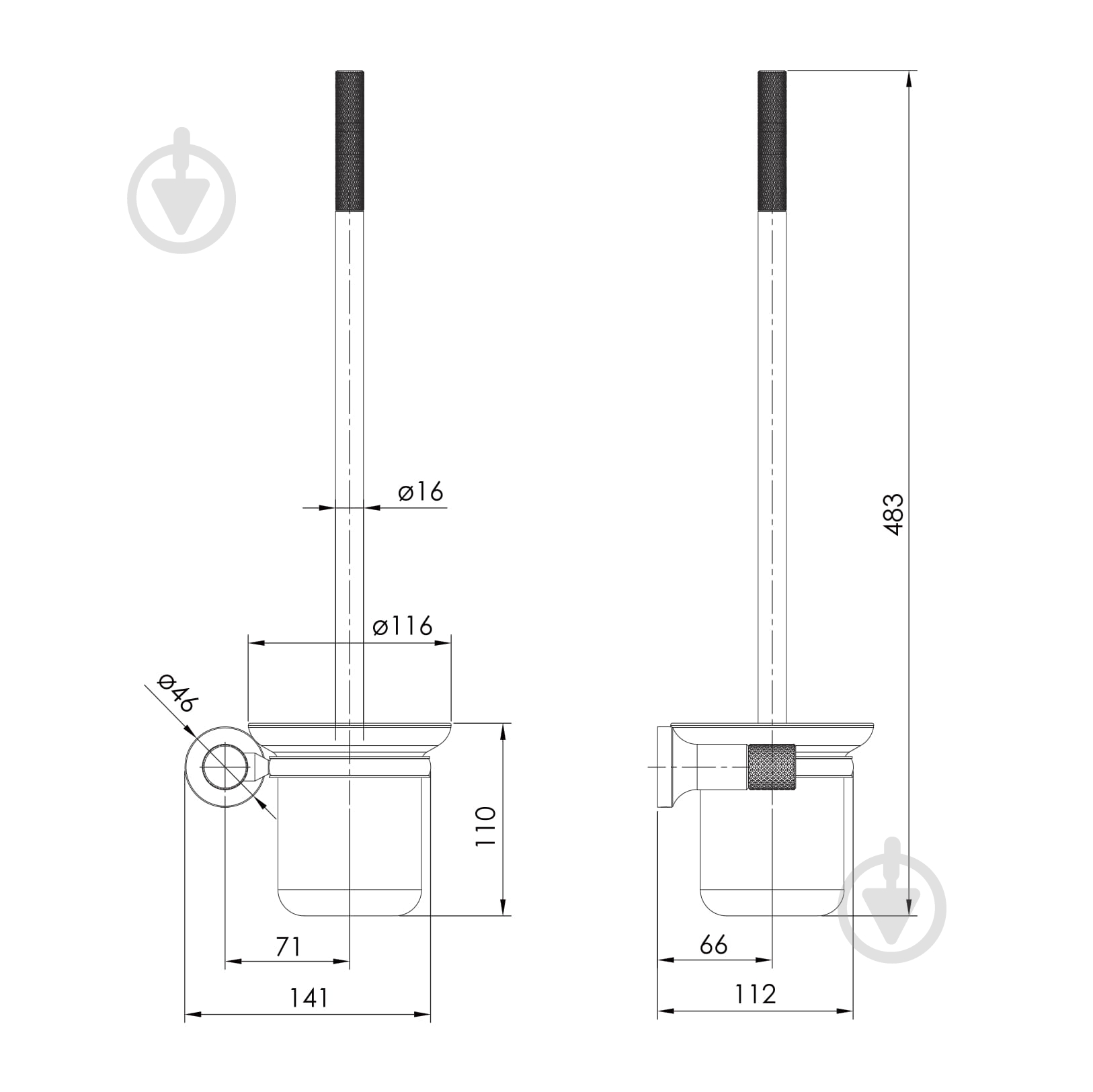 Йоржик для унітаза Imprese Brenta ZMK071901260 - фото 2