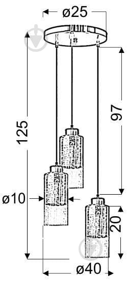 Люстра подвесная Candellux LIBANO 3x60 Вт E27 серебро/прозрачный 33-51691 - фото 2