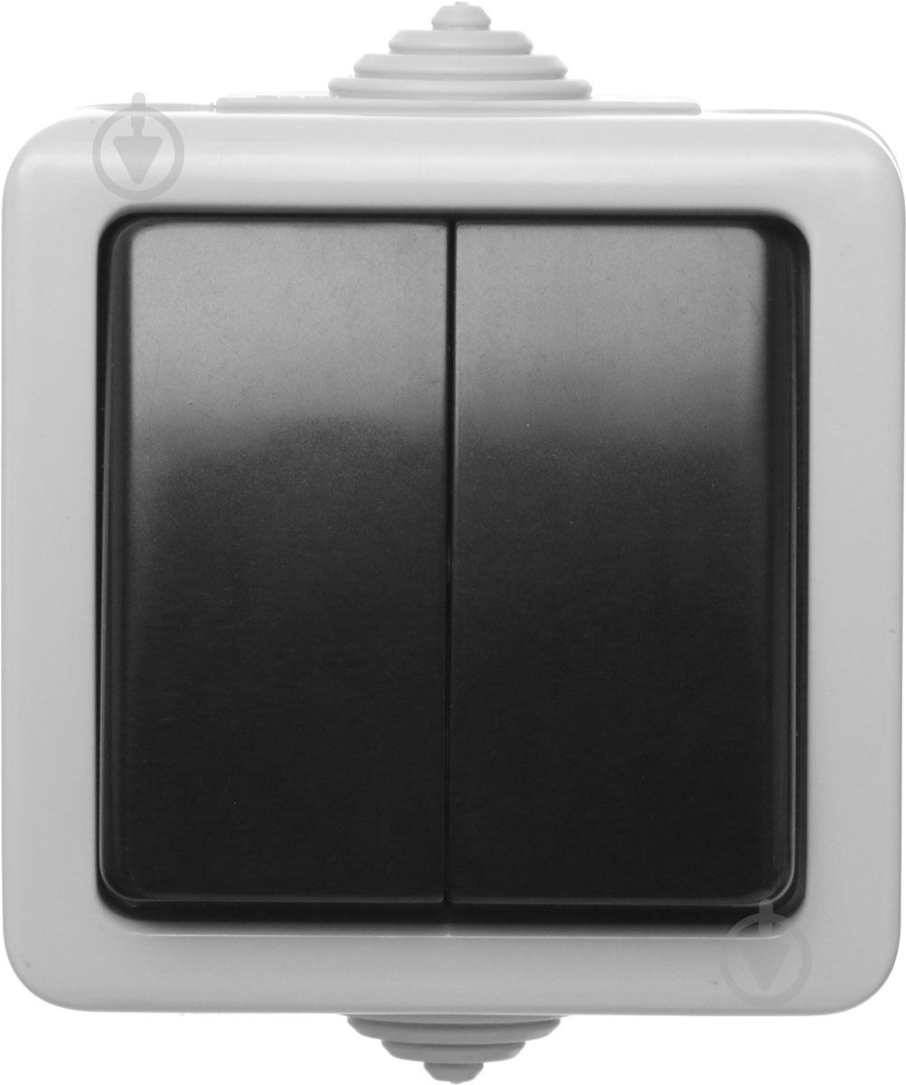 Вимикач двоклавішний REAL-EL Storm без підсвітки сірий Storm-72015, grey (REAL-EL) - фото 1 Вимикач двоклавішний REAL-EL Storm без підсвітки сірий Storm-72015, grey (REAL-EL) - фото 1