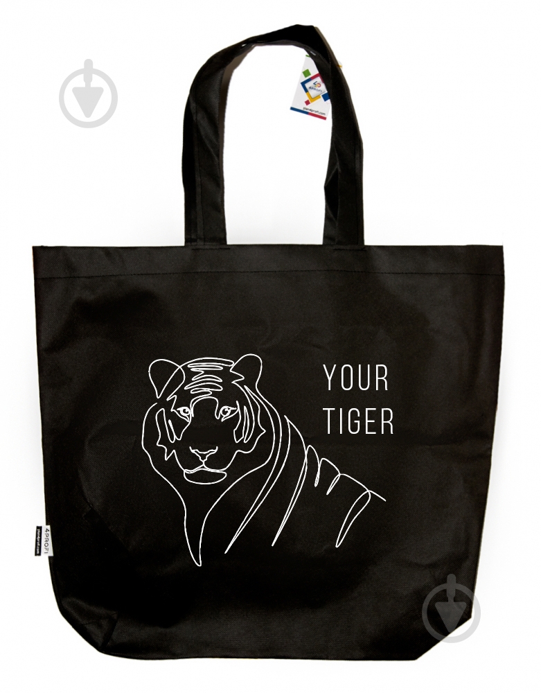 Экосумка 4PROFI Your Tiger черный с белым - фото 1