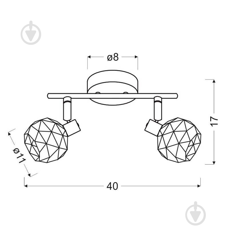 Спот Candellux Acrobat 2x40 Вт E14 черный/медь 92-22202 - фото 5 Спот Candellux Acrobat 2x40 Вт E14 черный/медь 92-22202 - фото 5