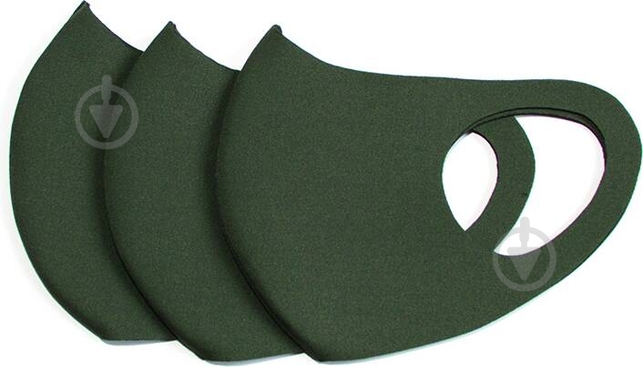 Маска Grandtex неопреновая многоразовая хаки р. S 3 шт. - фото 1 Маска Grandtex неопреновая многоразовая хаки р. S 3 шт. - фото 1