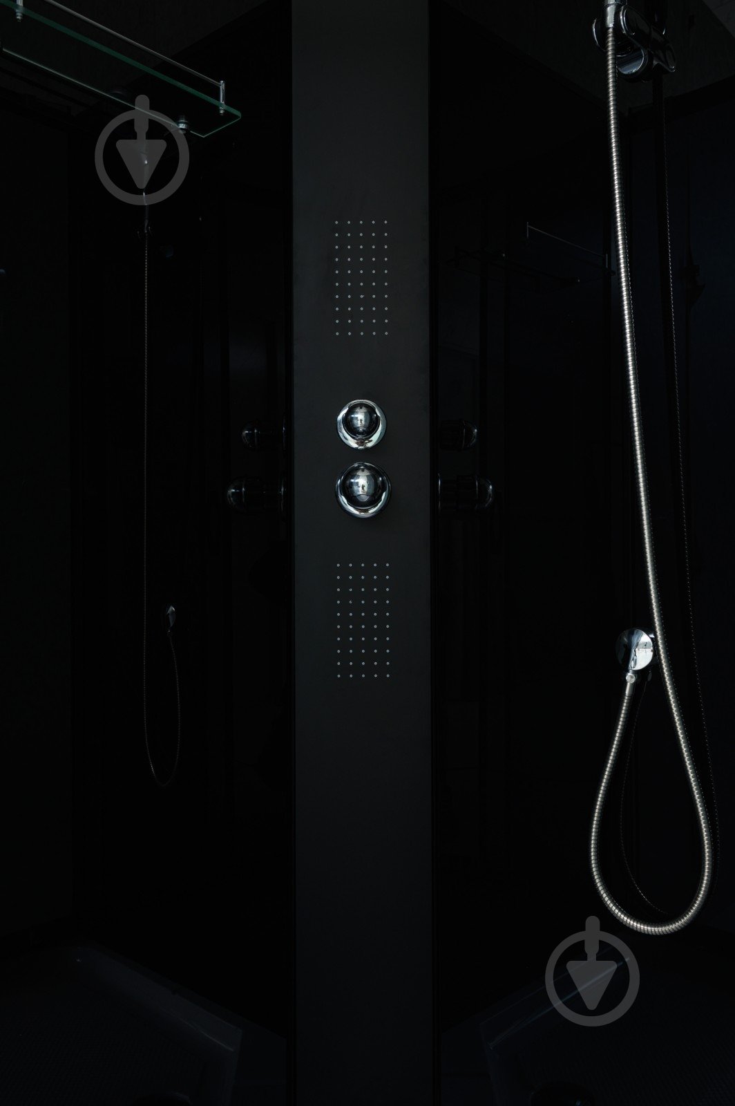 Душевой бокс GM Dp 210 90x90 см графит/черный полукруг - фото 3