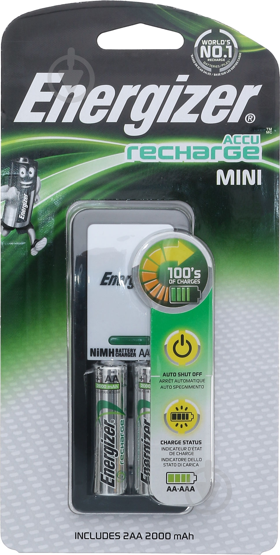 Зарядное устройство Energizer Mini Charger AA (R6, 316) 3 шт. (AA2000) - фото 1 Зарядное устройство Energizer Mini Charger AA (R6, 316) 3 шт. (AA2000) - фото 1