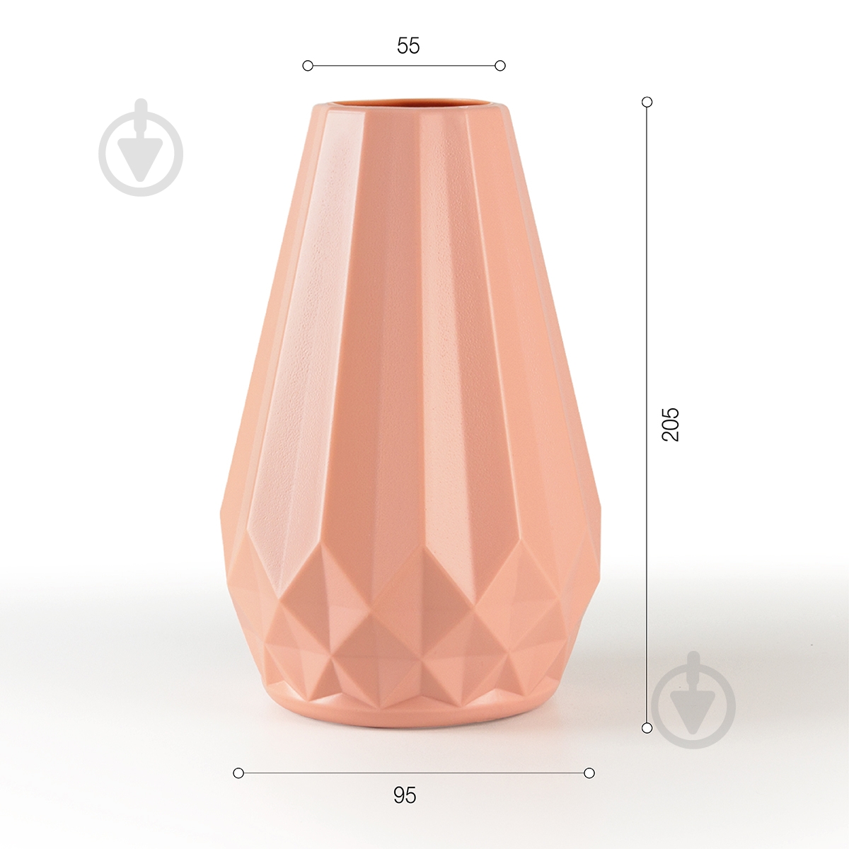 Ваза пластиковая MVM DH-FLOWERS-07 PINK 20,5 см DH-FLOWERS-07 PINK - фото 5