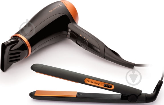 Набір фен + випрямляч Remington D3012GP - фото 1