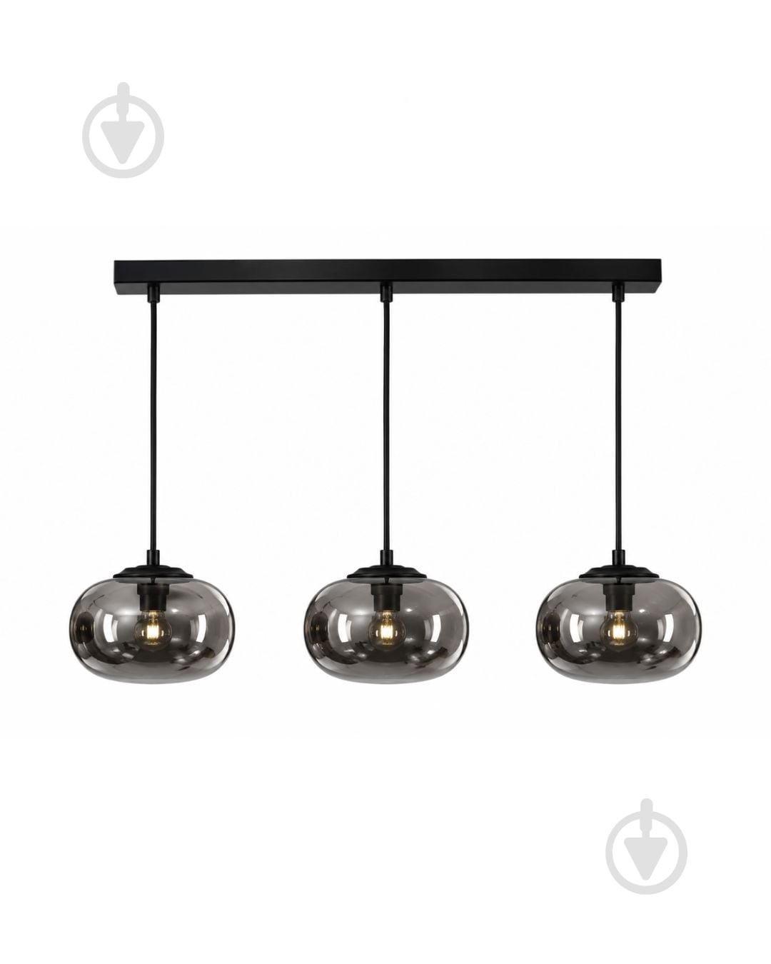 Люстра підвісна LIGHT SET SHANA 3PL 3xE14 чорний/димчастий - фото 1