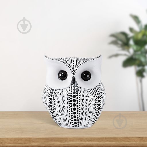 Статуэтка MVM DH-ST-07 сова 15х11 см белый с черным - фото 2
