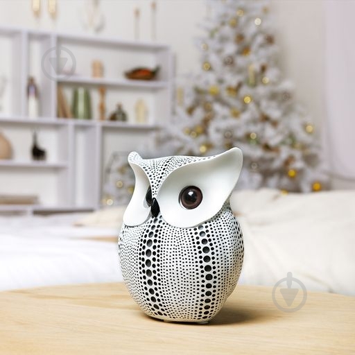 Статуэтка MVM DH-ST-07 сова 15х11 см белый с черным - фото 4