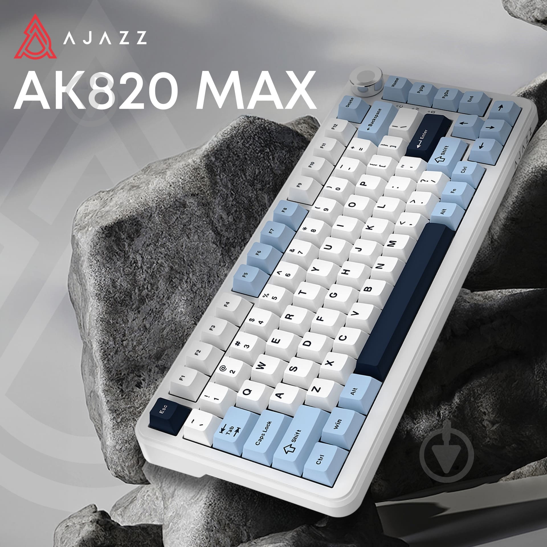 Клавіатура бездротова Ajazz MAX PLUS -Daydream Switch-Blue-White-Dark Blue-3 model-with screen- RGB (AK820MAX-DD-BWD) whi - фото 3 Клавіатура бездротова Ajazz MAX PLUS -Daydream Switch-Blue-White-Dark Blue-3 model-with screen- RGB (AK820MAX-DD-BWD) whi - фото 3