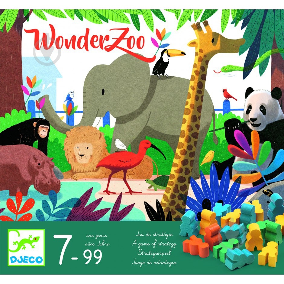 Игра настольная Djeco Wonderzoo DJ08402 - фото 1 Игра настольная Djeco Wonderzoo DJ08402 - фото 1