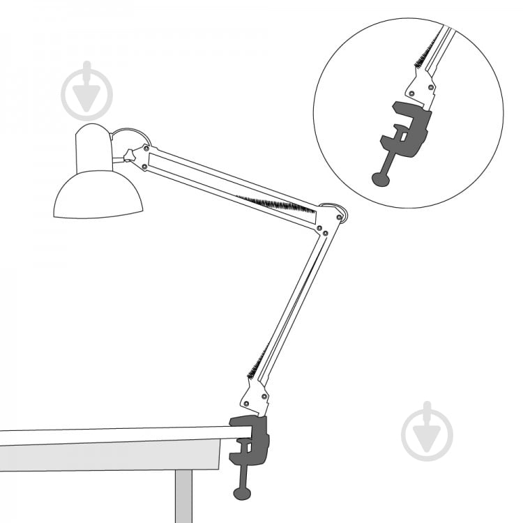 Настольная лампа офисная ARDERO DE1430ARD под лампу 1xE27 черный 1961 - фото 3