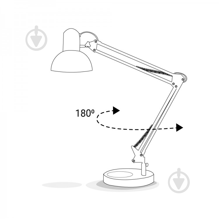 Настольная лампа офисная ARDERO DE1430ARD под лампу 1xE27 черный 1961 - фото 4