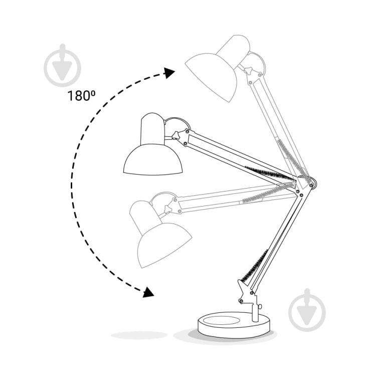 Настольная лампа офисная ARDERO DE1430ARD под лампу 1xE27 черный 1961 - фото 5