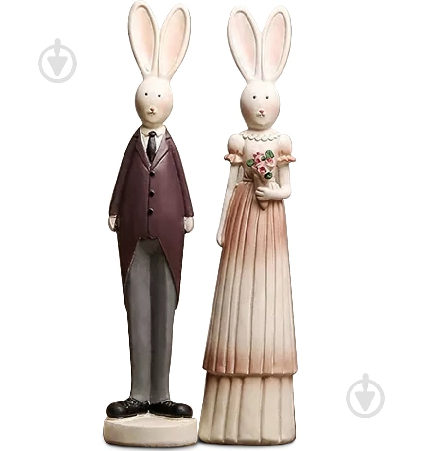 Набір статуеток MVM DH-ST-01 кролики 15х3,5 см різнокольоровий - фото 1