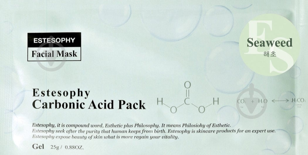 Маска Sarangsae Estesophy Carbonic Acid Pack Seaweed 26,5 г - фото 1