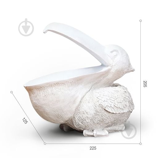 Статуэтка MVM DH-ST-04 пеликан 20,5х22,5 см белый - фото 2