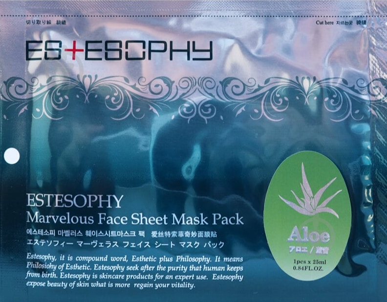 Маска тканевая для лица Sarangsae Estesophy Marvelous Sheet Aloe 25 мл - фото 1 Маска тканевая для лица Sarangsae Estesophy Marvelous Sheet Aloe 25 мл - фото 1