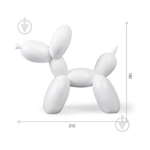 Статуэтка MVM DH-ST-06 пес 18х21 см белый - фото 6 Статуэтка MVM DH-ST-06 пес 18х21 см белый - фото 6