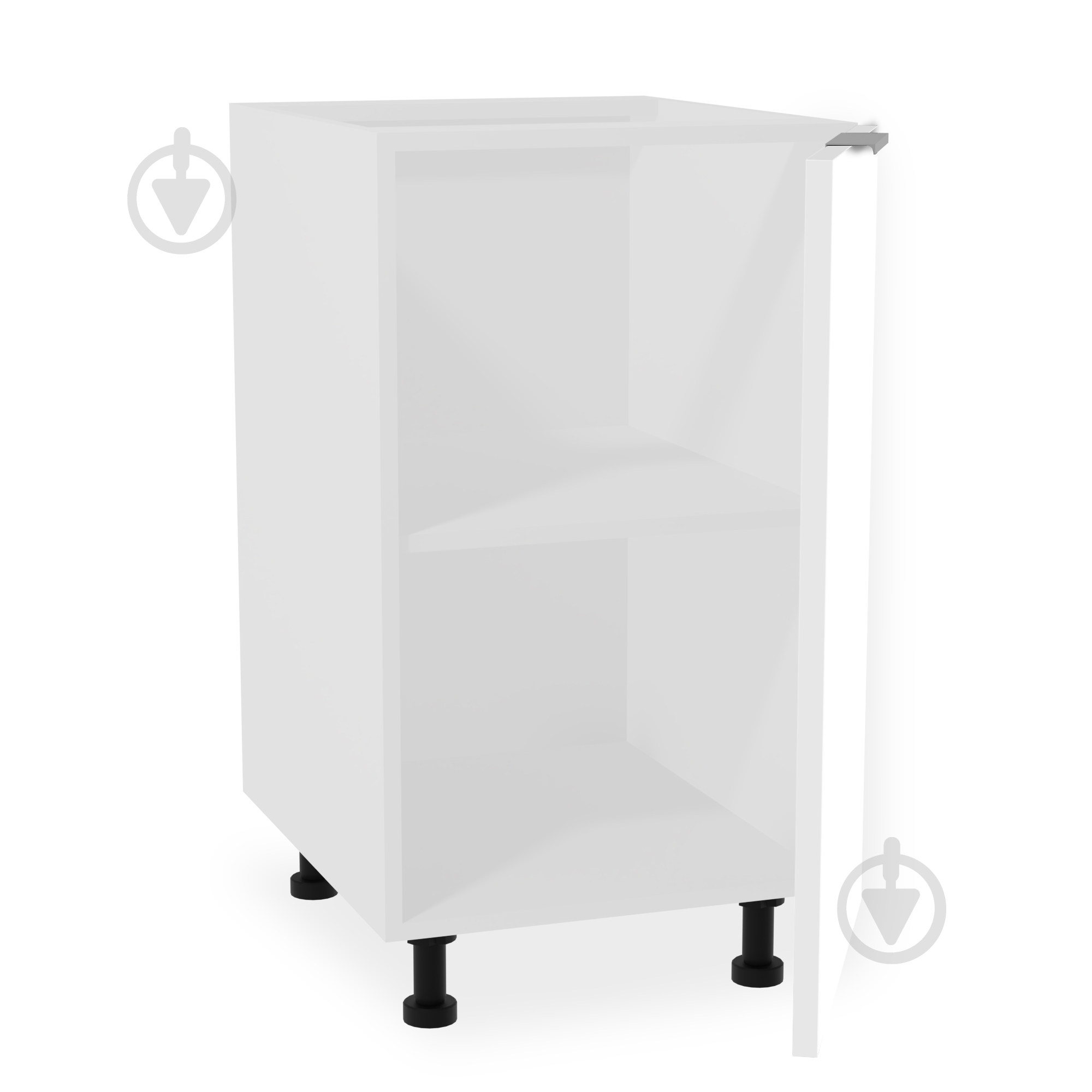 Тумба нижня МС Смарт Мілос 450х820х525 мм білий глянець/білий LuxeForm - фото 2