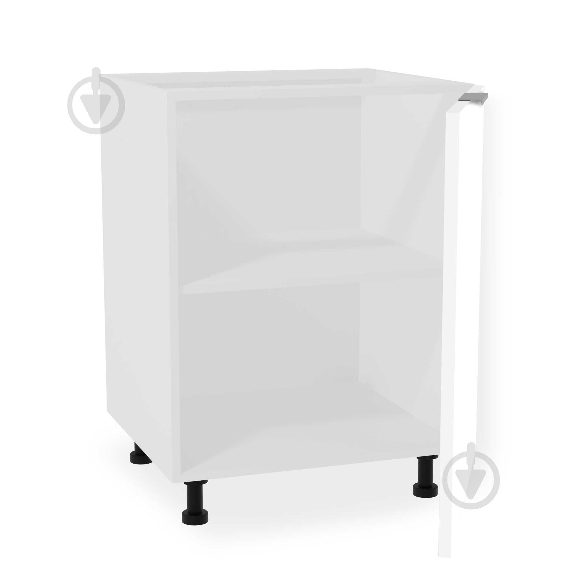 Тумба нижня МС Смарт Мілос 600х820х525 мм білий глянець/білий LuxeForm - фото 1