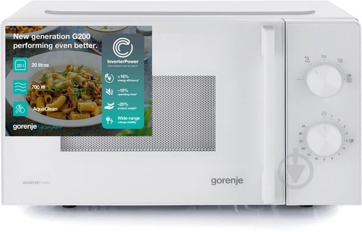 Микроволновая печь Gorenje MO20E1W5 - фото 3 Микроволновая печь Gorenje MO20E1W5 - фото 3