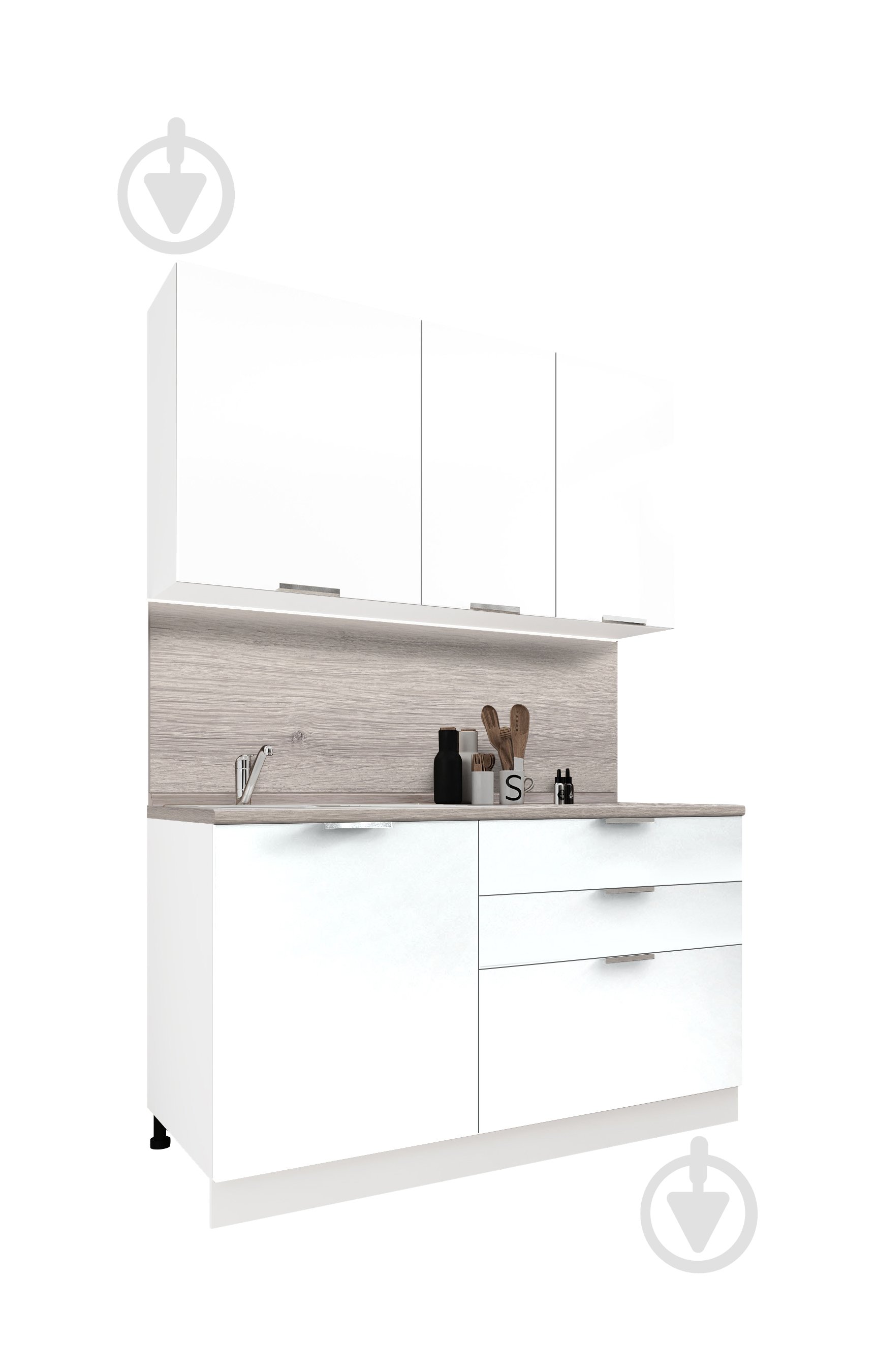 Кухня LuxeForm МС SMART Мілос (без стільниці) МДФ 1,4 м - фото 1