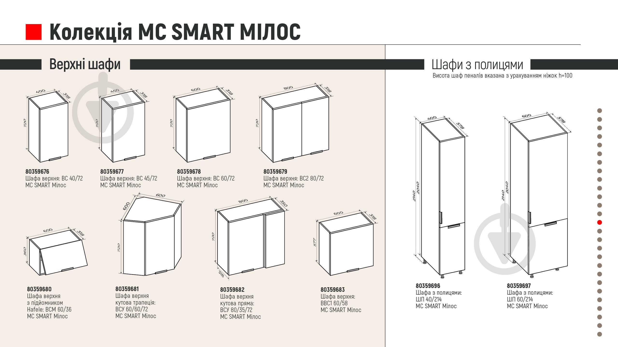 Кухня LuxeForm МС SMART Мілос (без стільниці) МДФ 1,4 м - фото 6