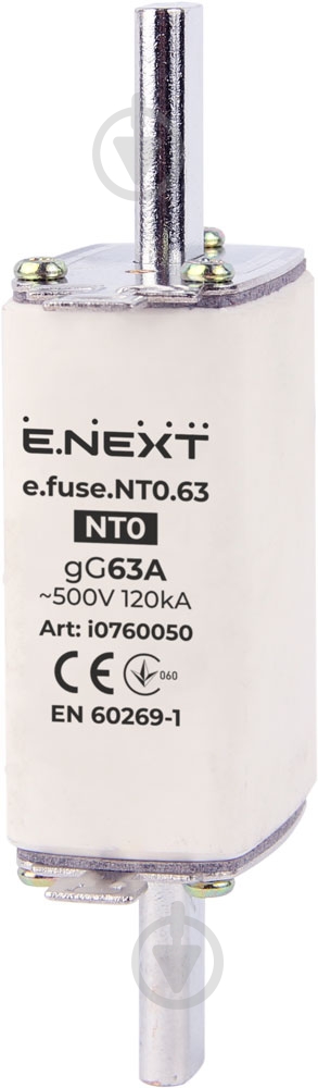 Предохранитель плавкий E.NEXT e.fuse.NT0.63 - фото 1