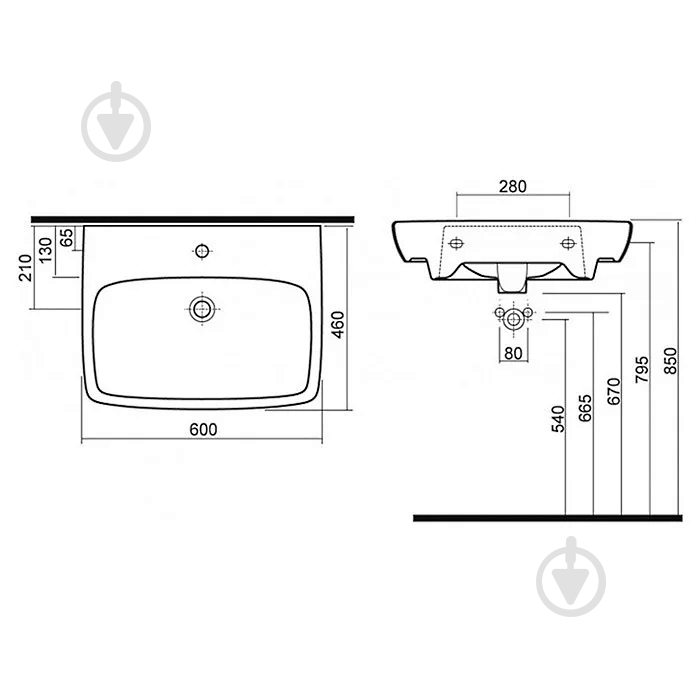 Умывальник Kolo Nova Pro M31161000 - фото 2