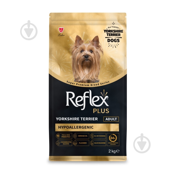 Корм сухой Reflex Plus для собак породы йоркширский терьер 2 кг - фото 1 Корм сухой Reflex Plus для собак породы йоркширский терьер 2 кг - фото 1