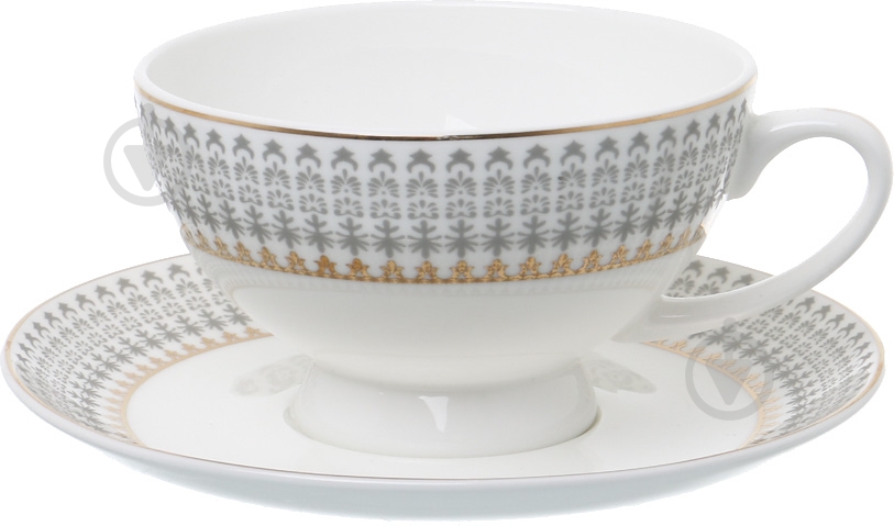 Чашка з блюдцем Fiora Luxe 250 мл - фото 1