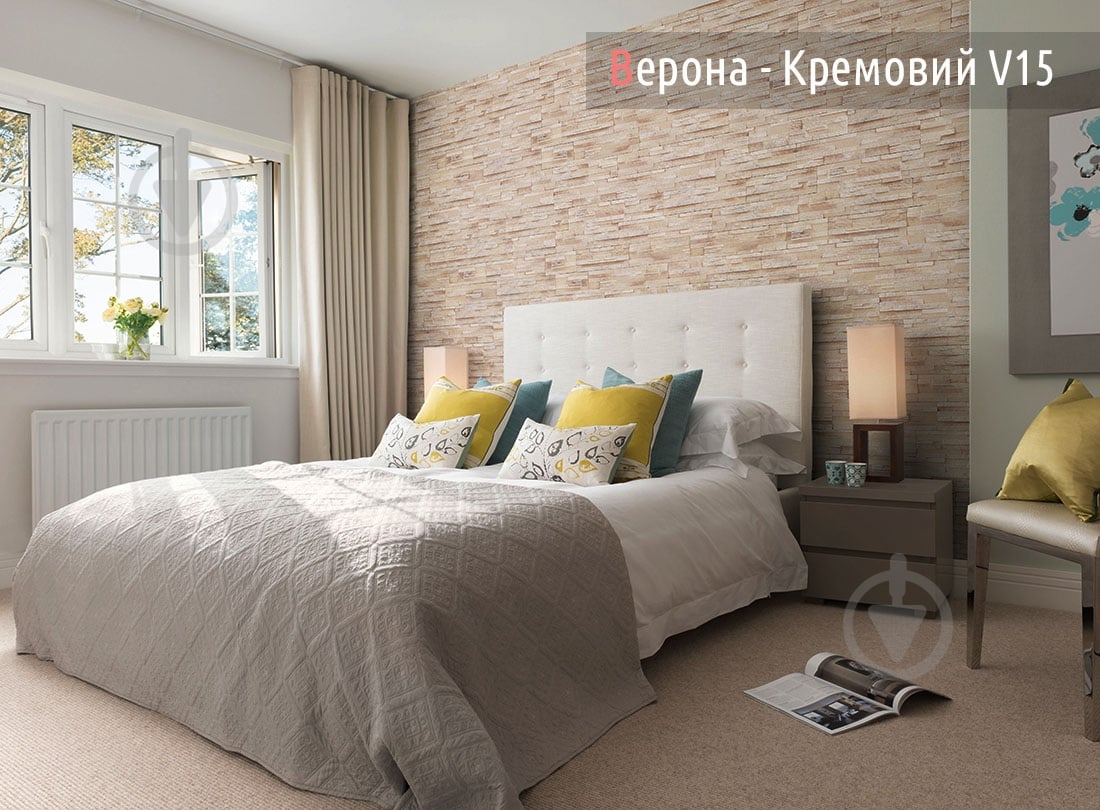 Плитка гіпсова пряма RUSTIKA Верона кремова (16Х9см, 33Х9см) 0,4 кв.м - фото 5