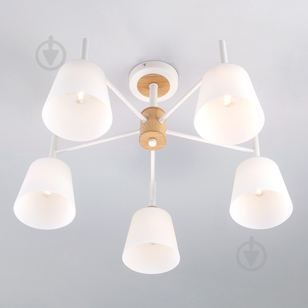 Люстра потолочная Strotskis Fresco 5x60 Вт E27 белый 70085/5 - фото 2