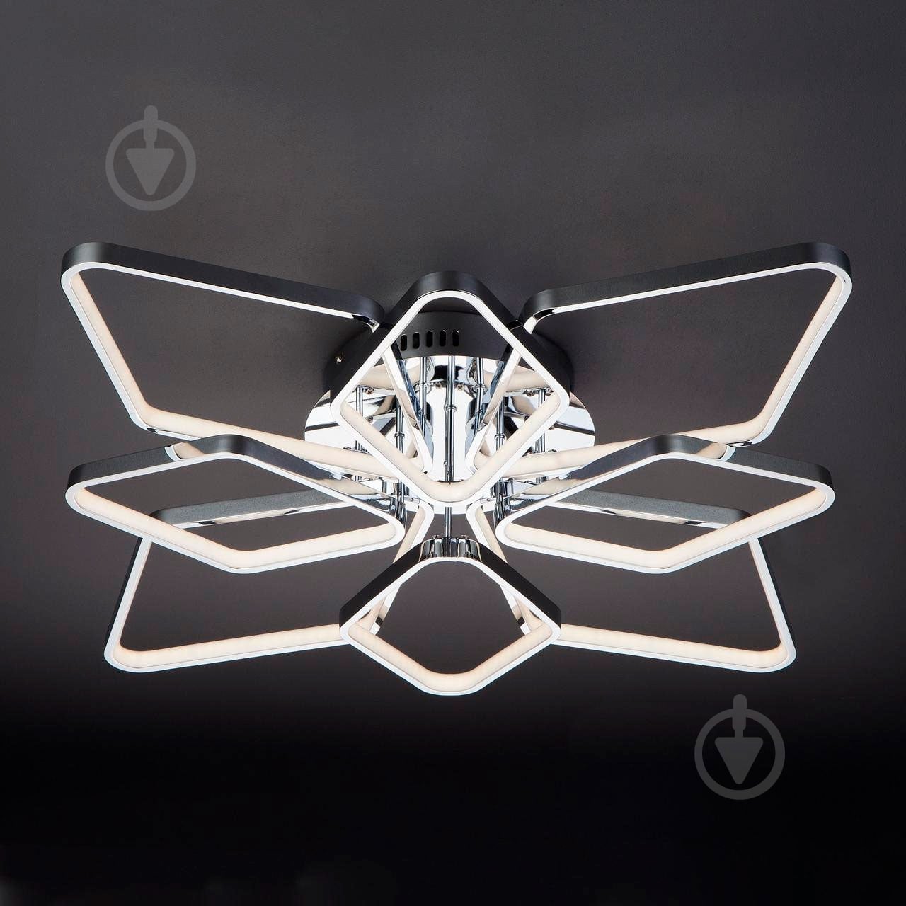 Люстра світлодіодна Strotskis Kalifea 124 Вт LED-модуль хром 90081/8 - фото 2