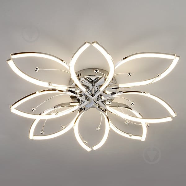 Люстра світлодіодна Strotskis Fiona 96 Вт LED-модуль хром 90092/8 - фото 1