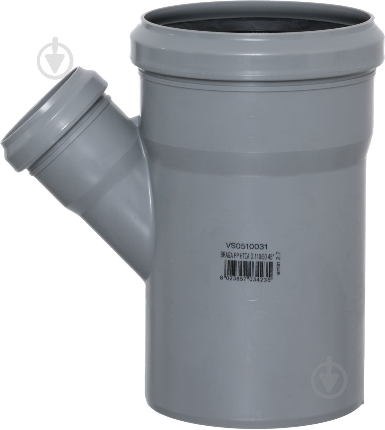 Тройник канализационный Valsir d110x50х45° - фото 2