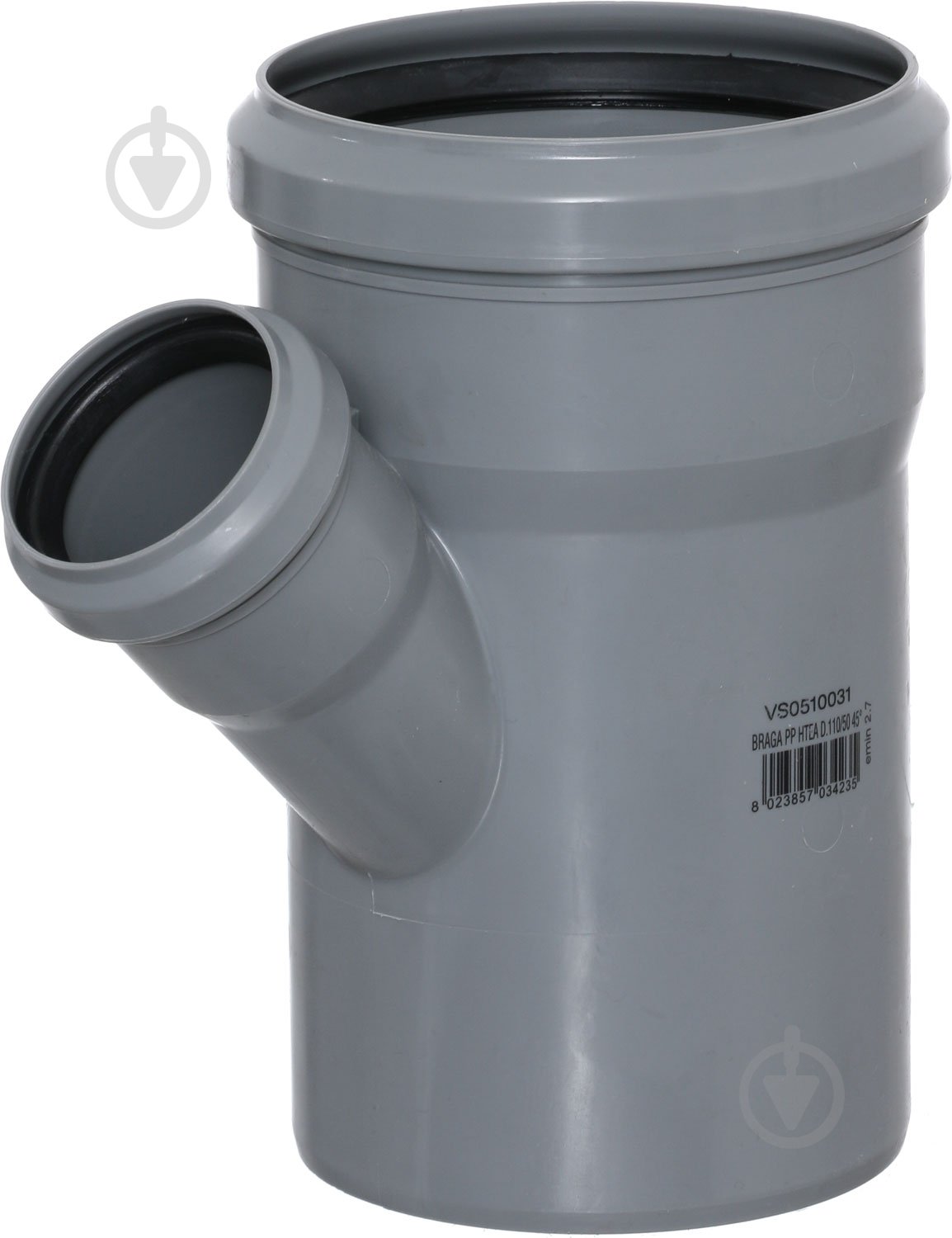 Тройник канализационный Valsir d110x50х45° - фото 1