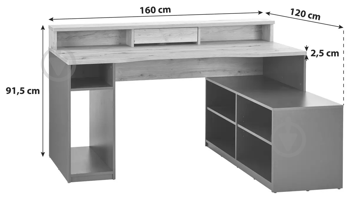 Стол письменный SOKME Мадрид - фото 4 Стол письменный SOKME Мадрид - фото 4