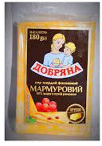 Сыр ТМ Добряна Мраморный 50% 180 г - фото 1 Сыр ТМ Добряна Мраморный 50% 180 г - фото 1