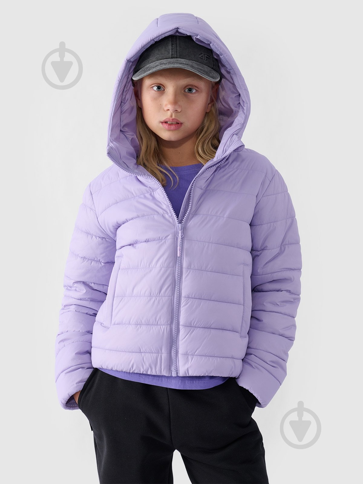 Куртка для девочек демисезонная 4F DOWN JACKET F449 4FJWAW24TDJAF449-51S р.140 фиолетовая - фото 4 Куртка для девочек демисезонная 4F DOWN JACKET F449 4FJWAW24TDJAF449-51S р.140 фиолетовая - фото 4