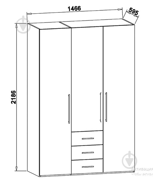 Шафа гардеробна Embawood Магнум 3Д білий - фото 4