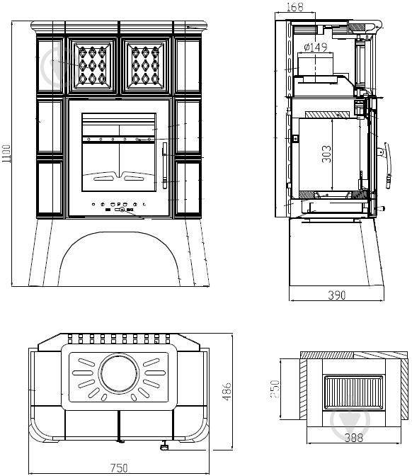 Кафельная печь Haas+Sohn TREVISO Brown - фото 5