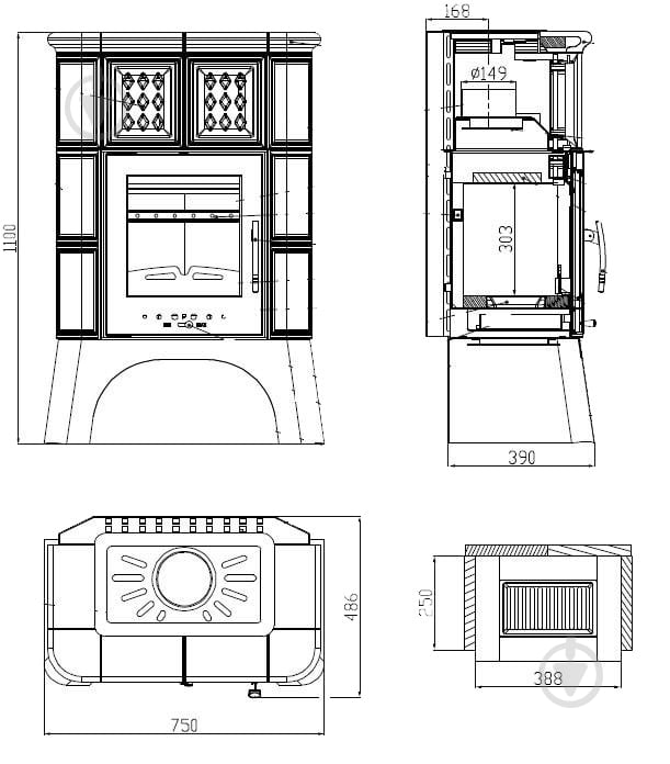 Кафельная печь Haas+Sohn TREVISO Ivory - фото 5