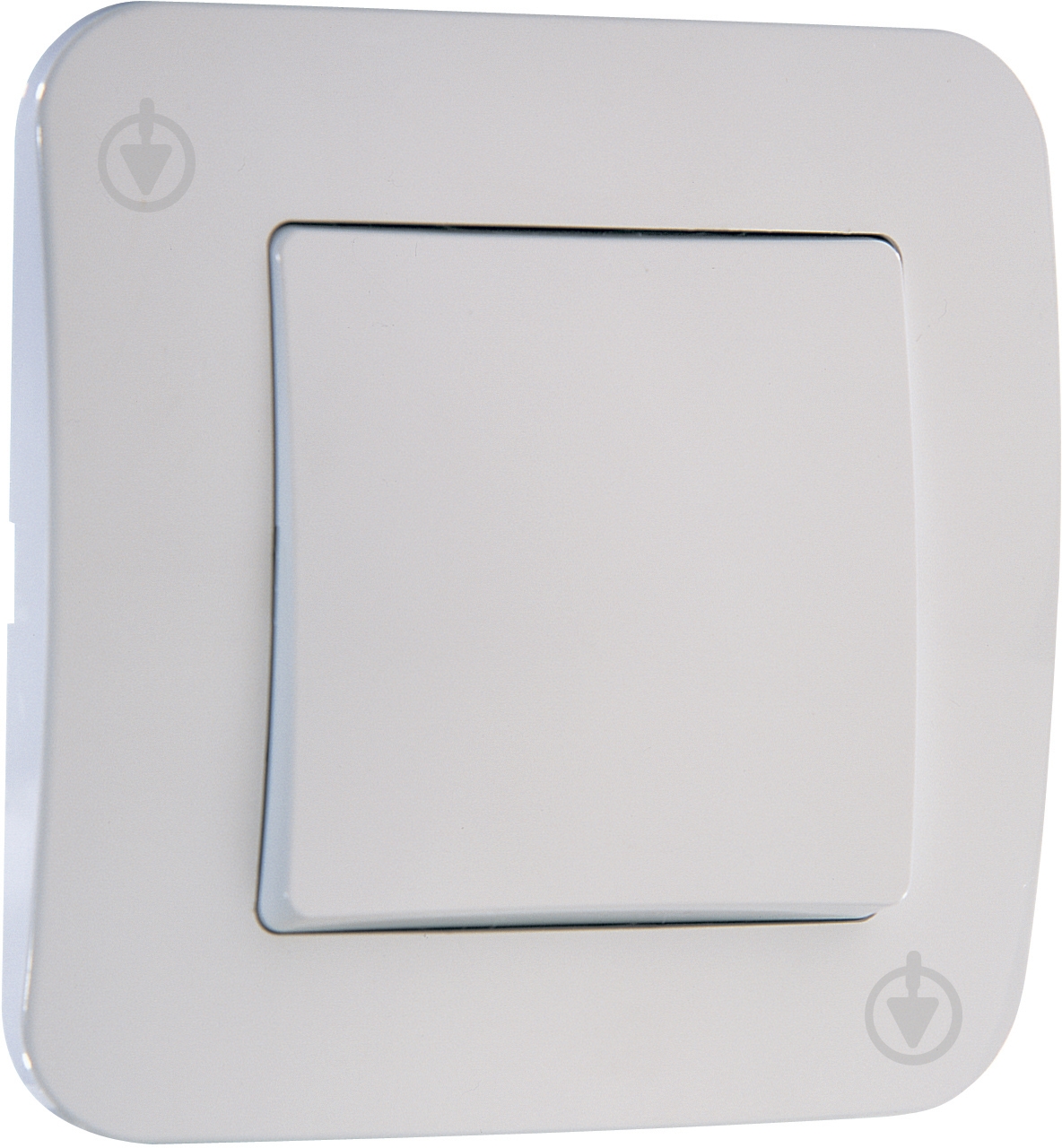 Выключатель проходной одноклавишный Makel Lillium Natural без подсветки белый 55005 - фото 1