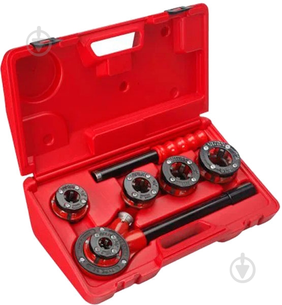 Набір клуп трубних VIRAX ручний зі змінними голівками 62С 6 шт. 136270 - фото 1 Набір клуп трубних VIRAX ручний зі змінними голівками 62С 6 шт. 136270 - фото 1