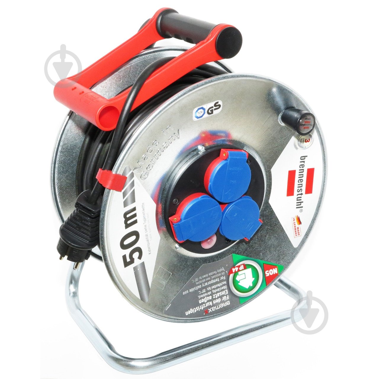 Подовжувач на котушці Brennenstuhl Garant S05V3V3 із заземленням 3 гн. чорний 50 м 1198590 - фото 1 Подовжувач на котушці Brennenstuhl Garant S05V3V3 із заземленням 3 гн. чорний 50 м 1198590 - фото 1