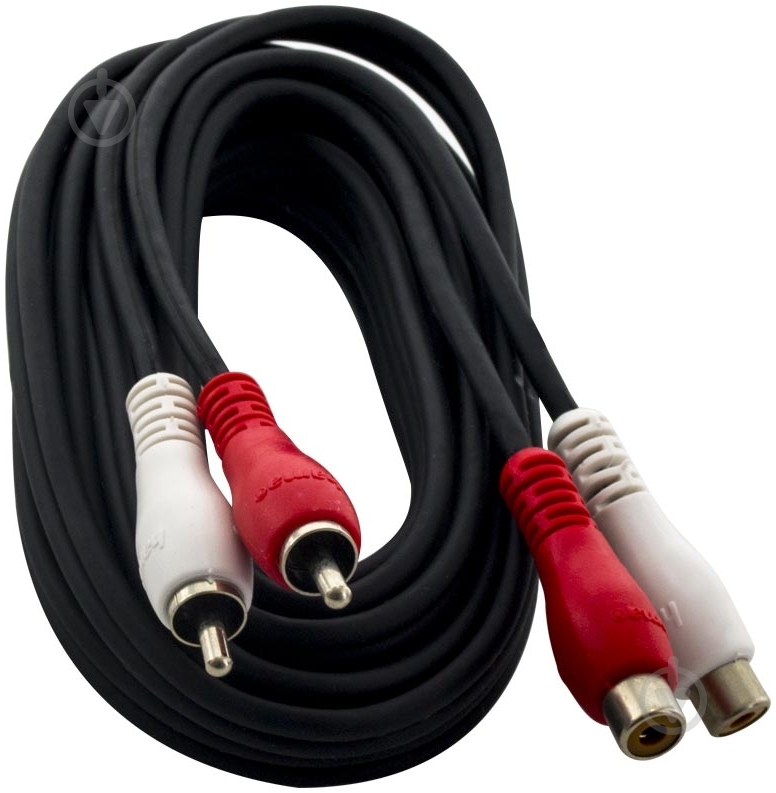 Кабель HAMA 2xRCA – 2xRCA 2.5 м черный (43410) - фото 1