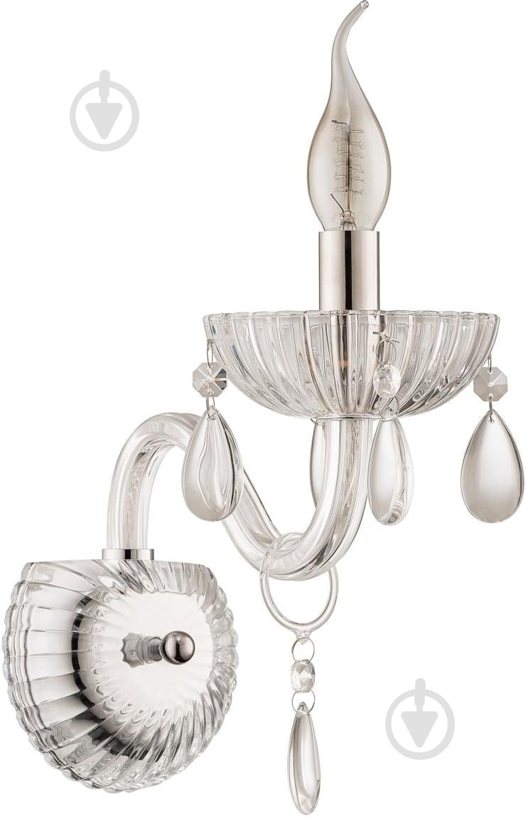 Світильник настінний Sensio CASSIOPEIA 40 Вт E14 прозорий/хром ALG-SL-98405-01 - фото 1